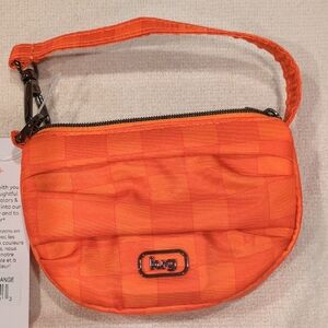 Lug Disco Pleated Pouch - Haunted Squares Orange - NWT